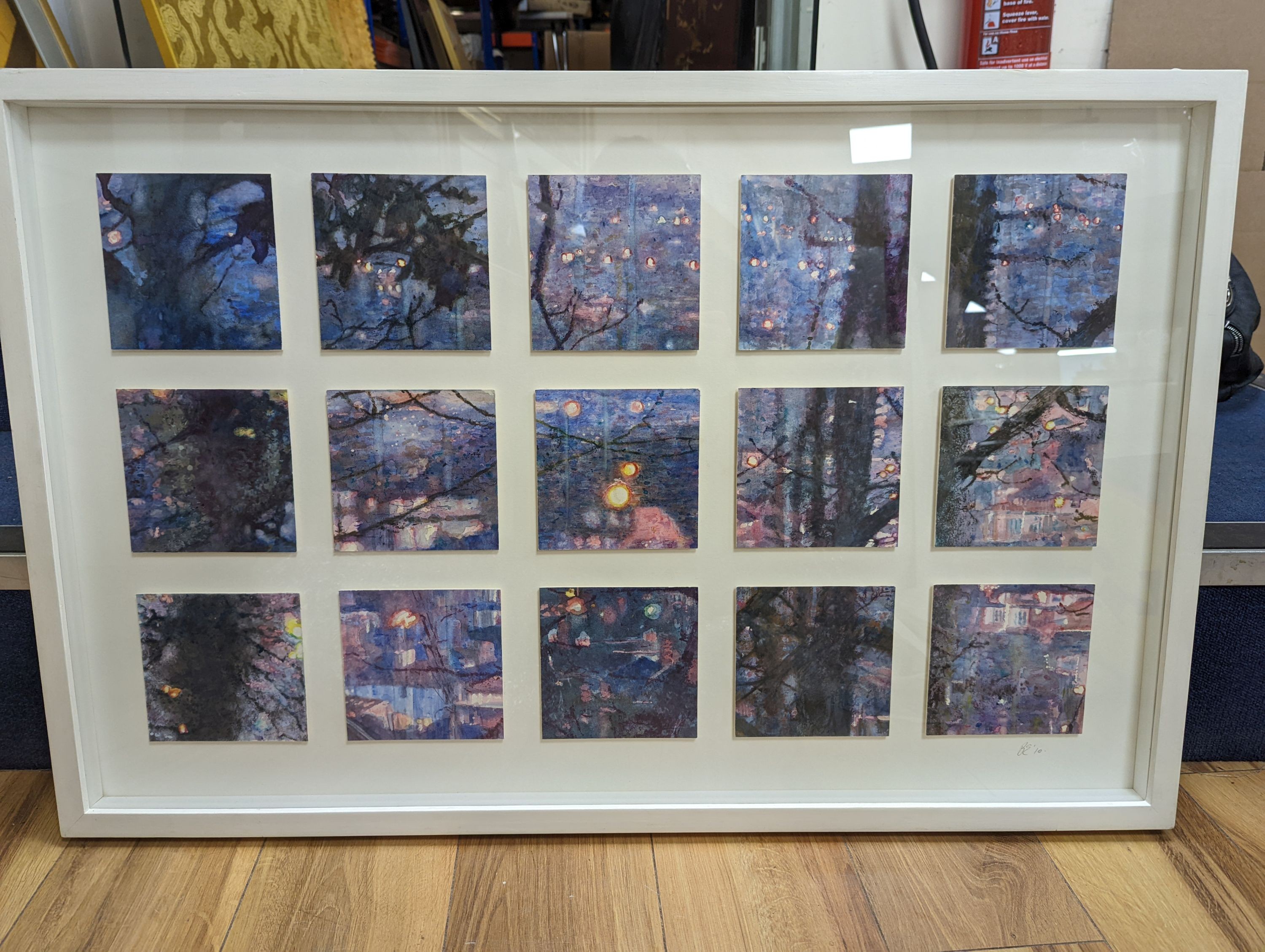 Bella Easton (1971-), watercolour, 'Fabrication I', RWS Open Competition label verso, initialled and dated '10, overall 45 x 77cm